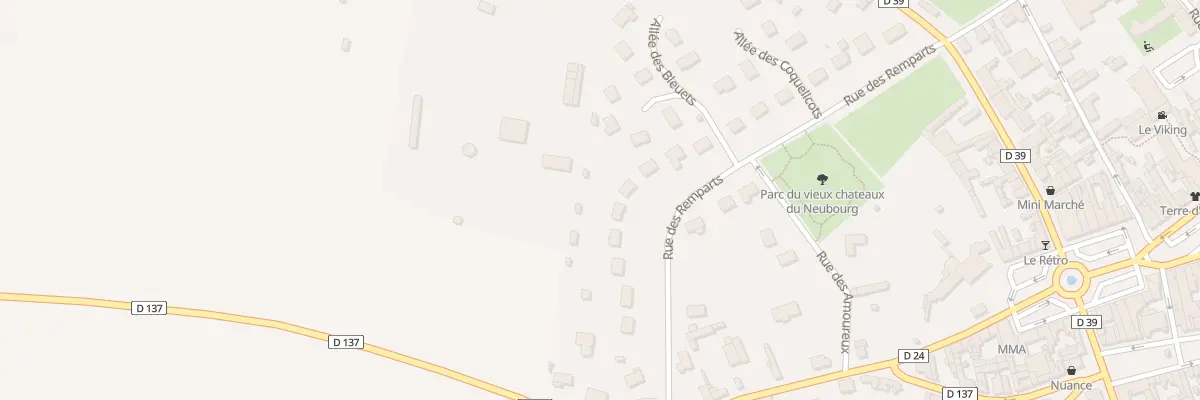 Plan du 22 Rue des Remparts au Neubourg