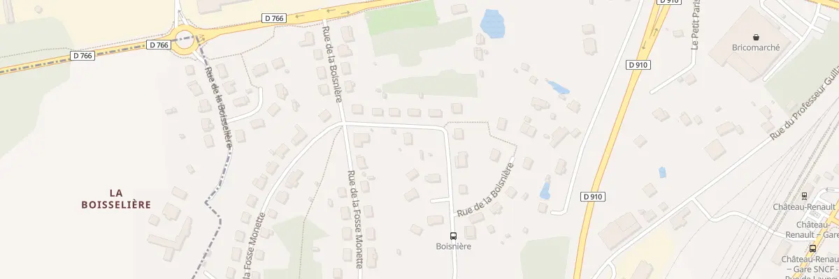 Plan du 10 Rue de la Boisnière à Château-Renault