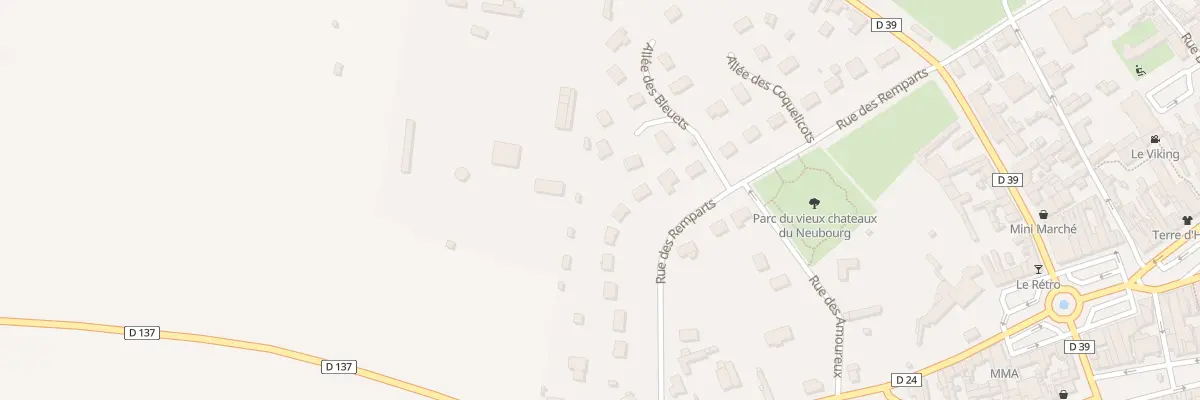 Plan du 20 Rue des Remparts au Neubourg