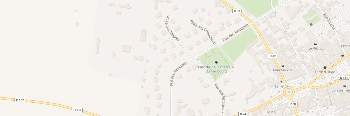 Plan du 16 Rue des Remparts au Neubourg