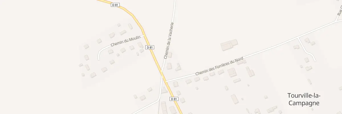 Plan du 2 Che des Forrieres du Nord à Tourville-la-Campagne