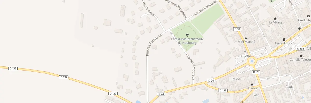 Plan du 5 Rue des Remparts au Neubourg