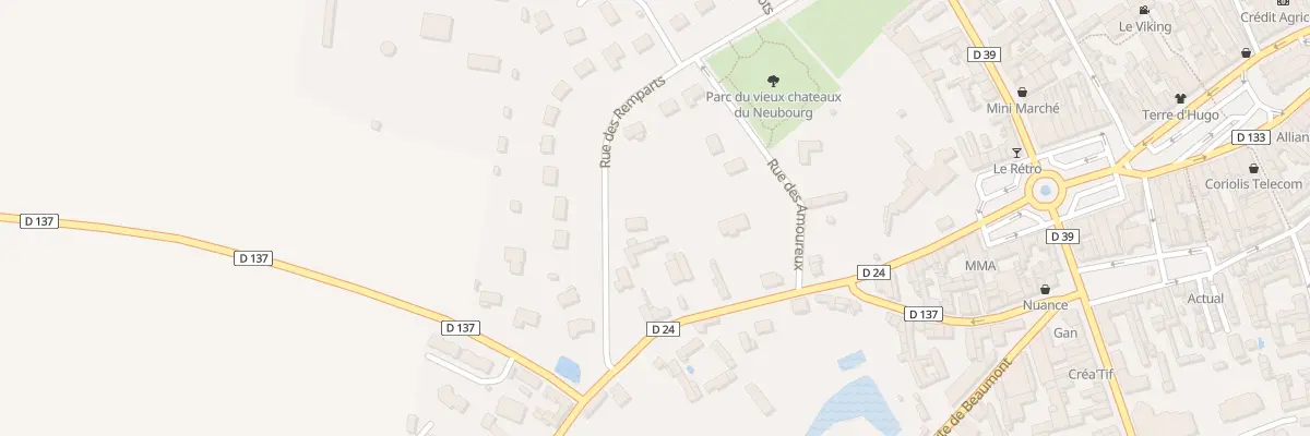 Plan du 7 Rue des Remparts au Neubourg
