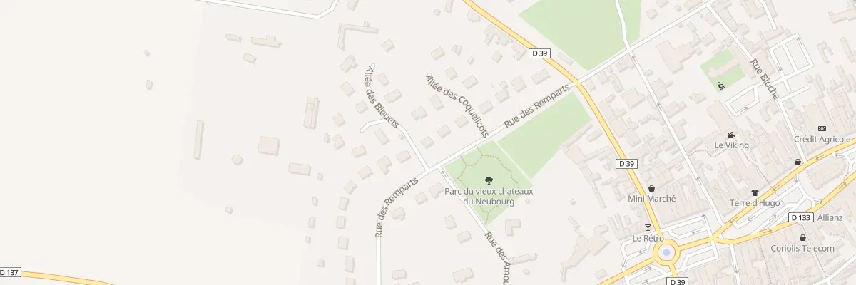 Plan du 12 Rue des Remparts au Neubourg