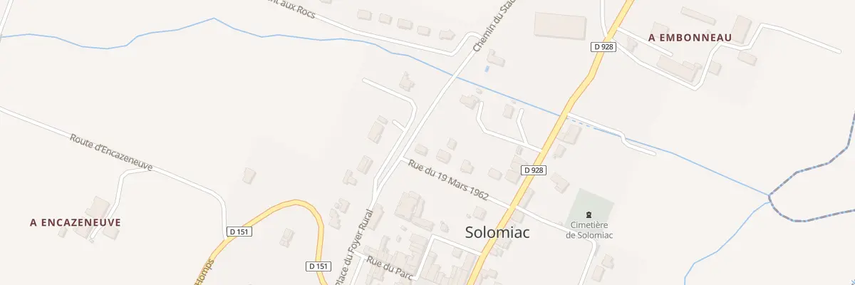 Plan du 2 Che du Stade à Solomiac