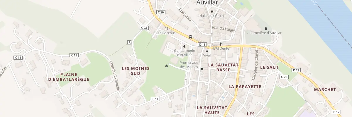 Plan du 6 Prom des Moines à Auvillar