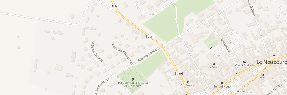 Plan du 4 Rue des Remparts au Neubourg