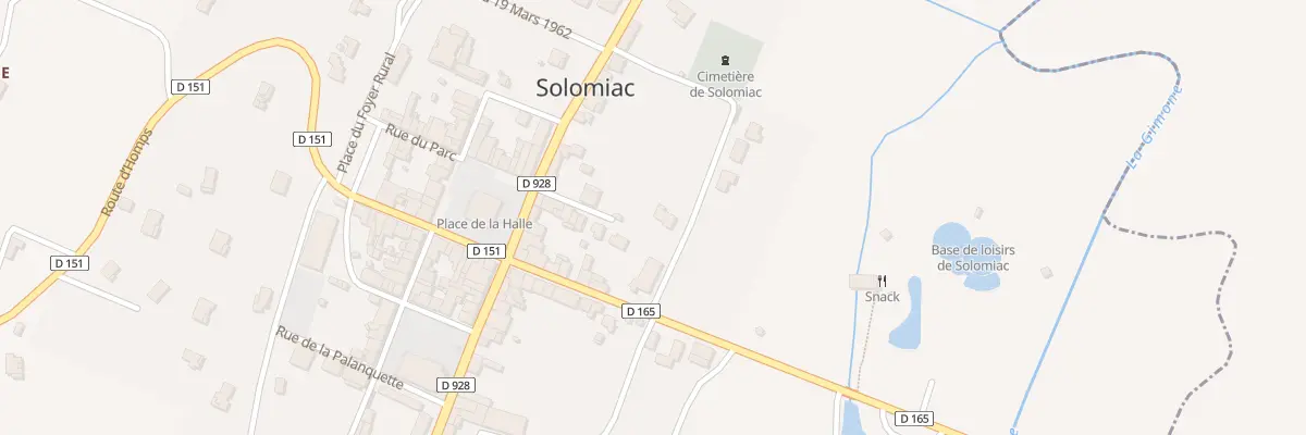 Plan de la Rue des Jardins à Solomiac