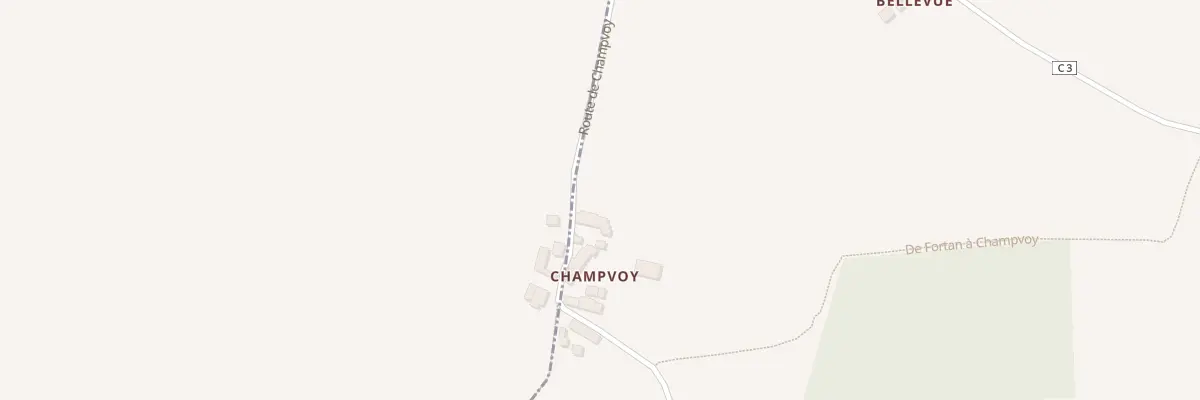 Plan du 69 Champvoy à Fortan