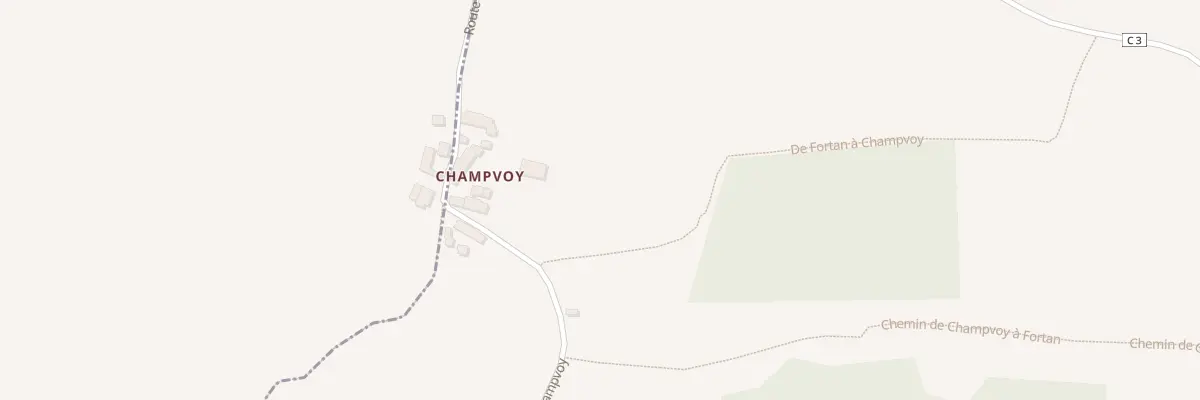 Plan du 427 Rte de Champvoy à Fortan