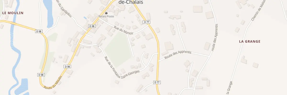 Plan du Bourg Sud à Saint-Jory-de-Chalais