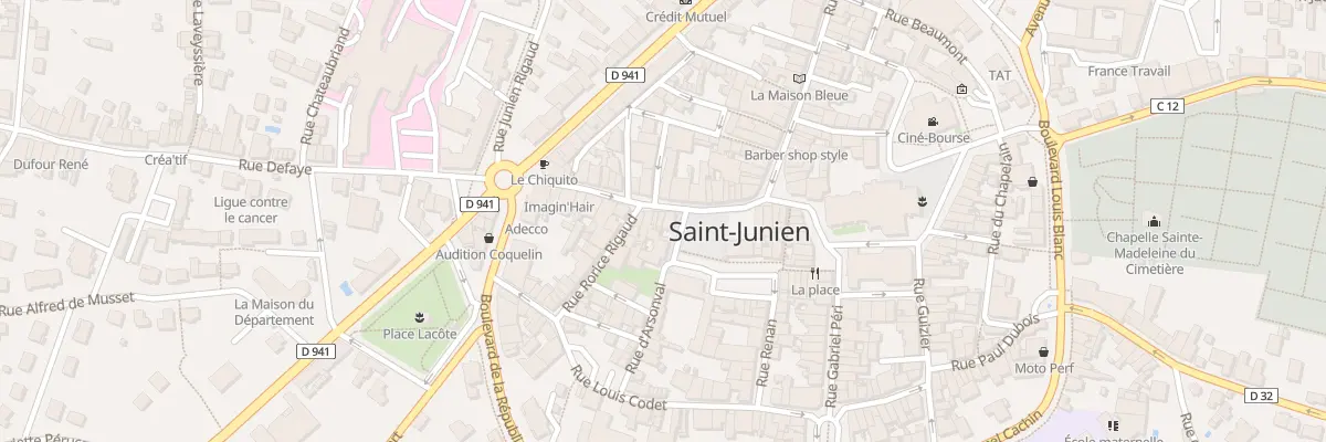 Plan du 1 Rue Jj Rousseau à Saint-Junien