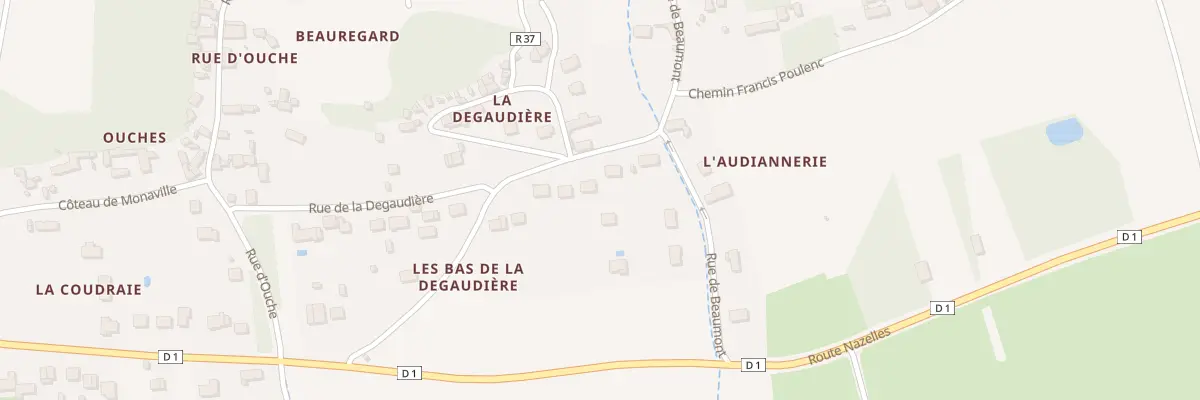 Plan du 296 Rue de la Degaudière à Noizay