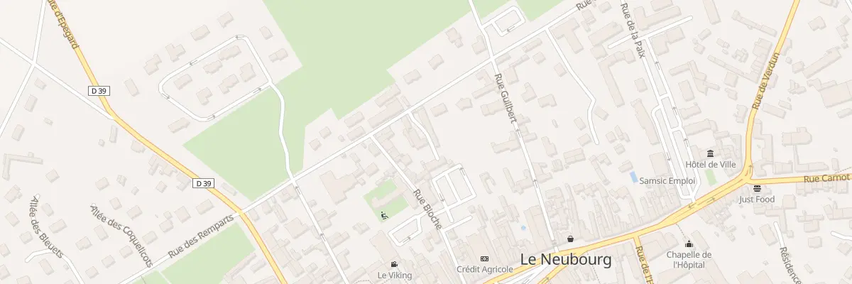 Plan du 7 Rue du Tour de Ville Nord au Neubourg