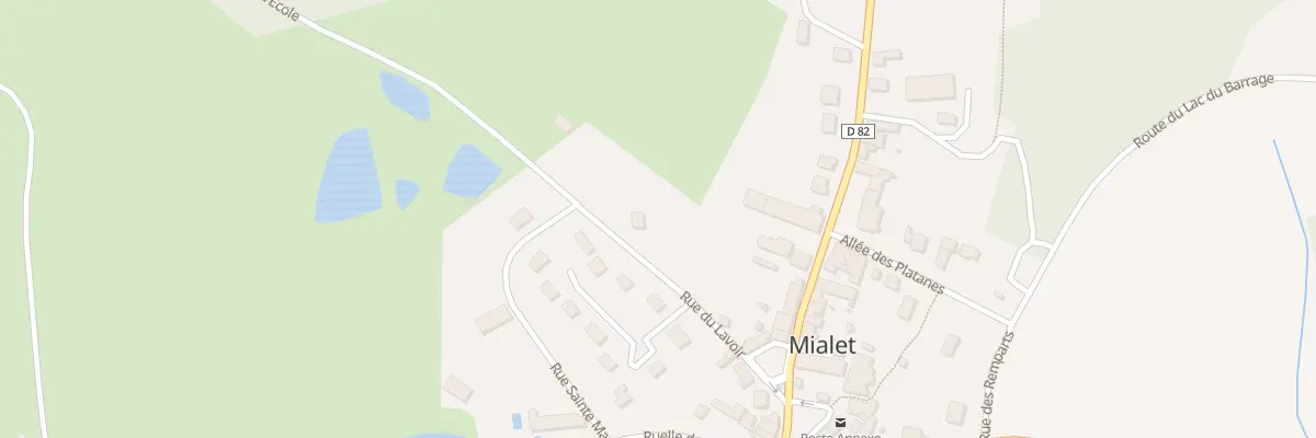 Plan du 28A Le Bourg à Mialet