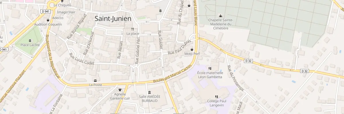 Plan du 10 Rue Dubois à Saint-Junien