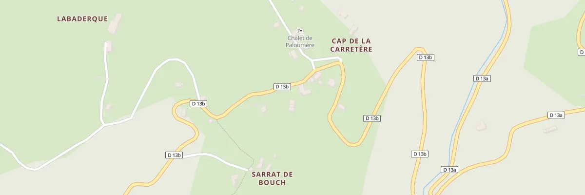 Plan du Hameau de Labaderque à Herran