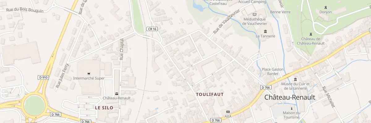 Plan du 10 Rue Stéphane Pitard à Château-Renault