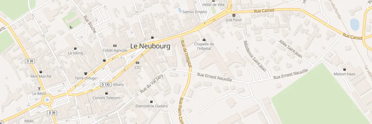 Plan du 9003 Rue de l’Hôpital au Neubourg