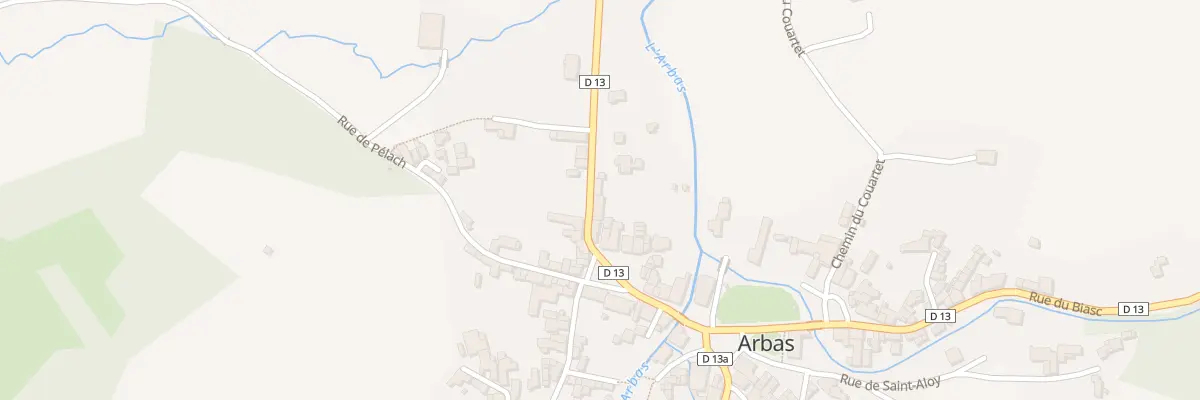 Plan de la Route de Barat à Arbas