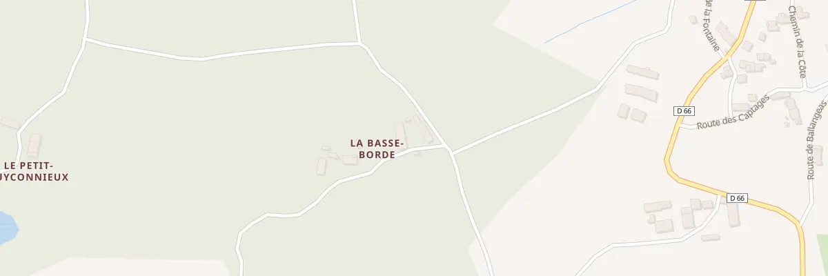 Plan du 2 Basse Borde à Dournazac