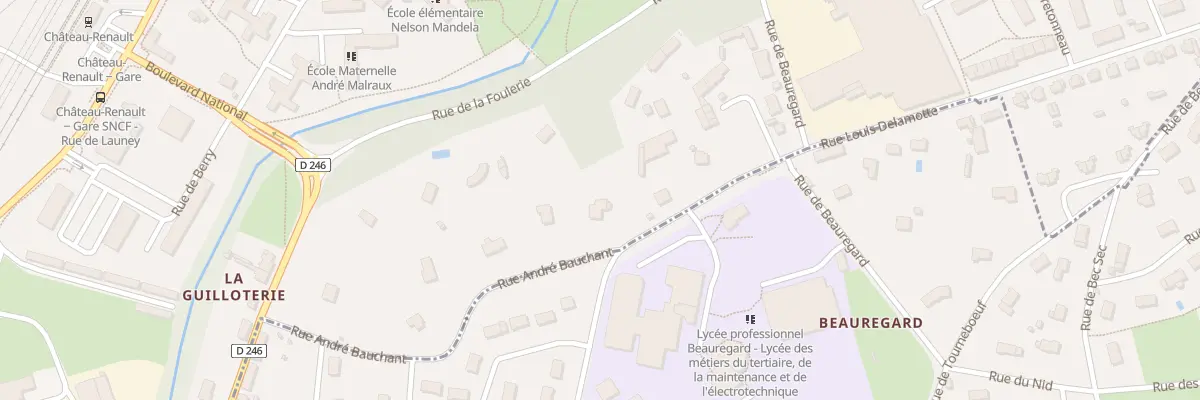 Plan du 12 Rue Andre Bauchant à Château-Renault