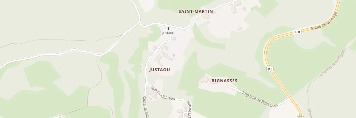 Plan du 1 Justaou à Montoulieu-Saint-Bernard