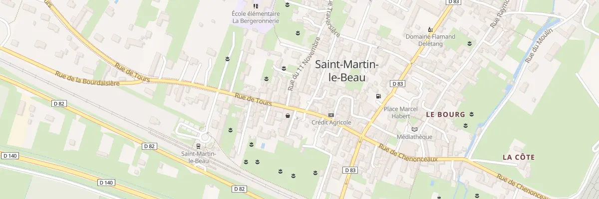 Plan du 16 Rue de Tours à Saint-Martin-le-Beau