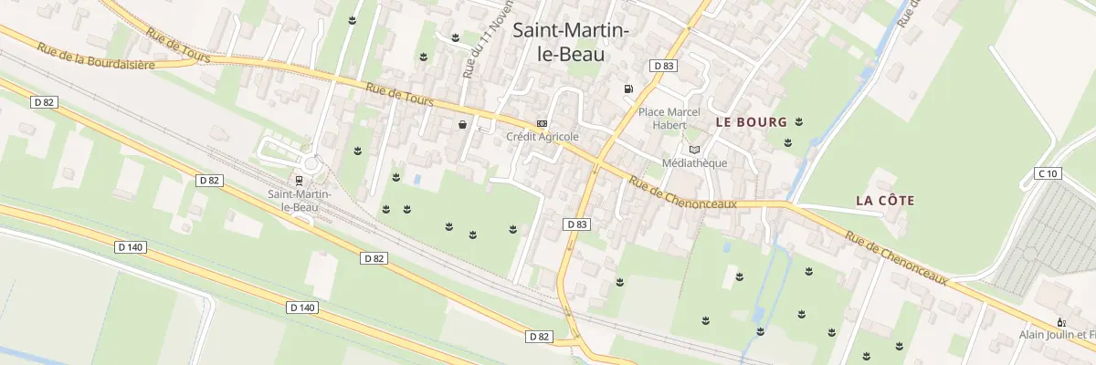 Plan du 9 Rue de Tours à Saint-Martin-le-Beau