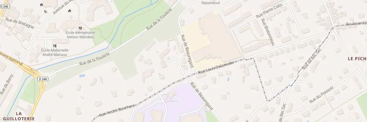 Plan du 22E Rue Andre Bauchant à Château-Renault
