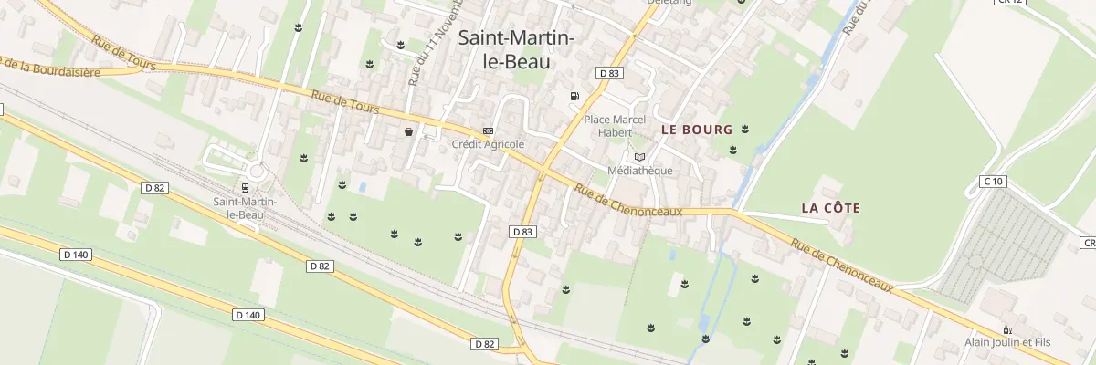 Plan du 2 Rue de Chenonceaux à Saint-Martin-le-Beau