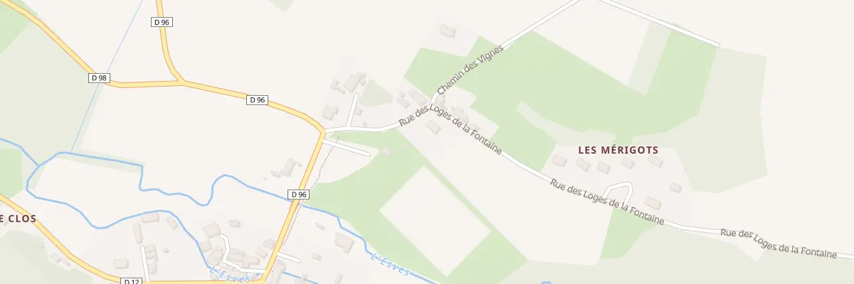 Plan du 1 Rue des Loges de la Fontaine à Esves-le-Moutier