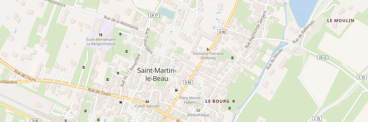 Plan du 8 Rue Traversière à Saint-Martin-le-Beau