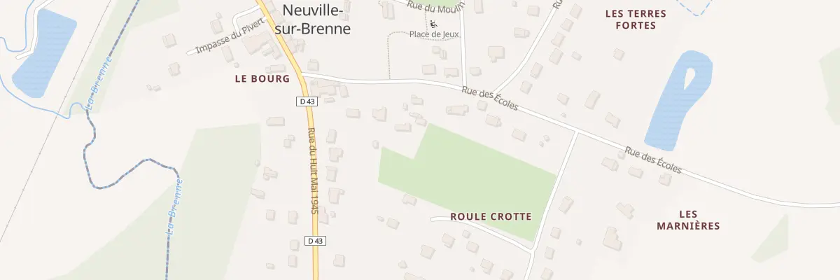 Plan du 8 Rue des Ecoles à Neuville-sur-Brenne