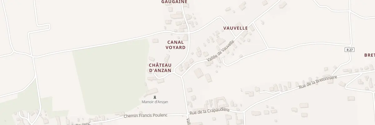 Plan du 129 Vall de Vauvelle à Noizay