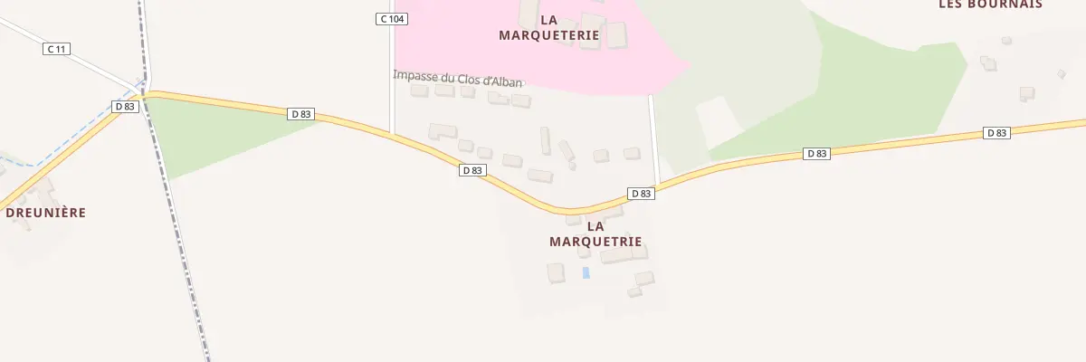Plan du 64 La Marquetrie à Cigogné