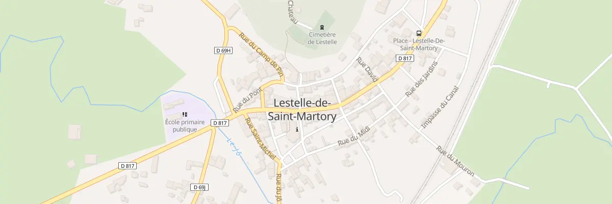 Plan du 2 Rue du Presbytère à Lestelle-de-Saint-Martory