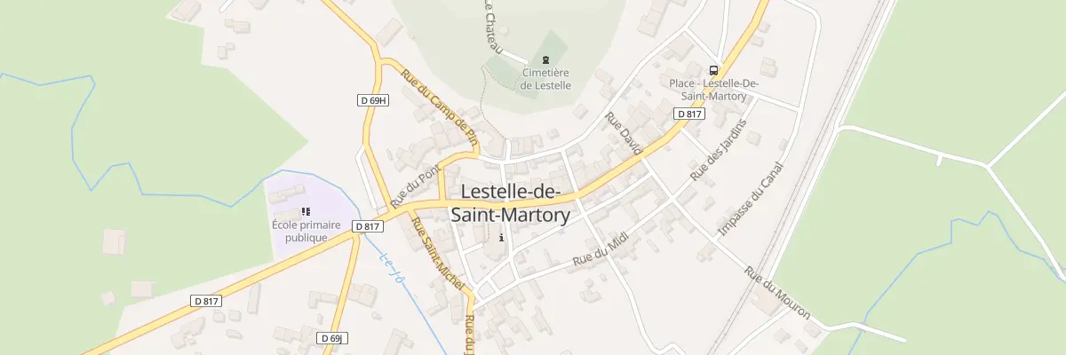 Plan du 7 Rue du Fond de la Côte à Lestelle-de-Saint-Martory