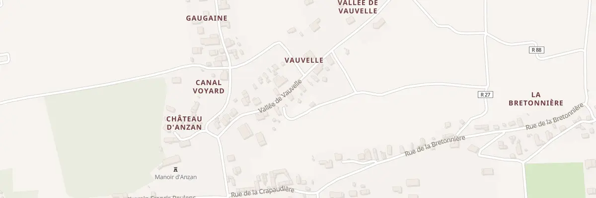Plan du 356 Vauvelle à Noizay