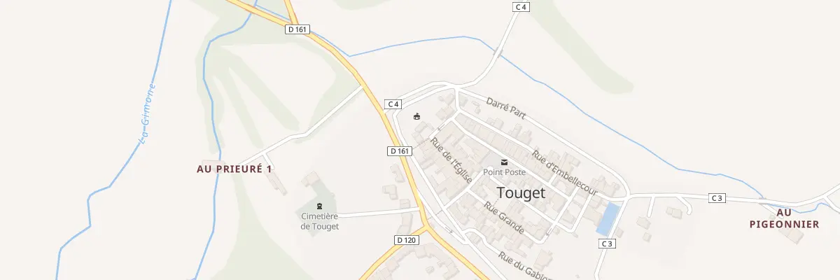 Plan du 1 Rue des Bourguignons à Touget