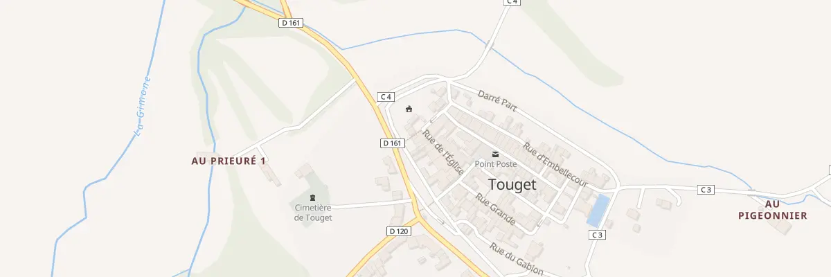 Plan du 2 Rue des Bourguignons à Touget