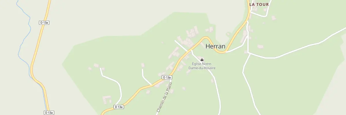 Plan du 9 Rte de Herran à Herran