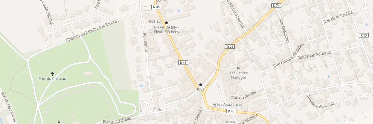 Plan du 10 Rue Gambetta à Château-Renault