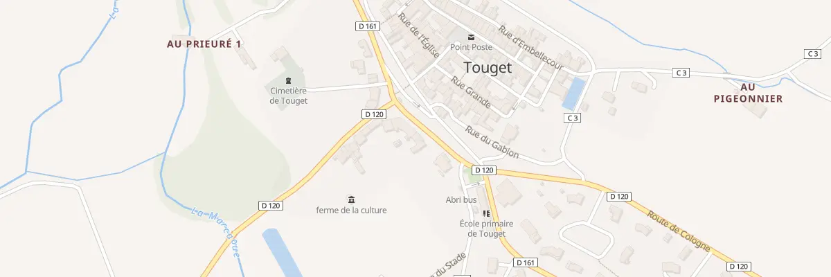 Plan du 50 Rte de Cologne à Touget