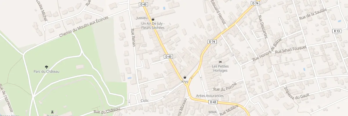 Plan du 8 Rue Gambetta à Château-Renault