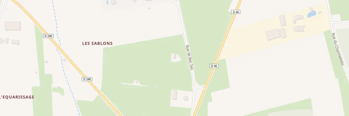 Plan de la Rue du Bec Sec à Auzouer-en-Touraine