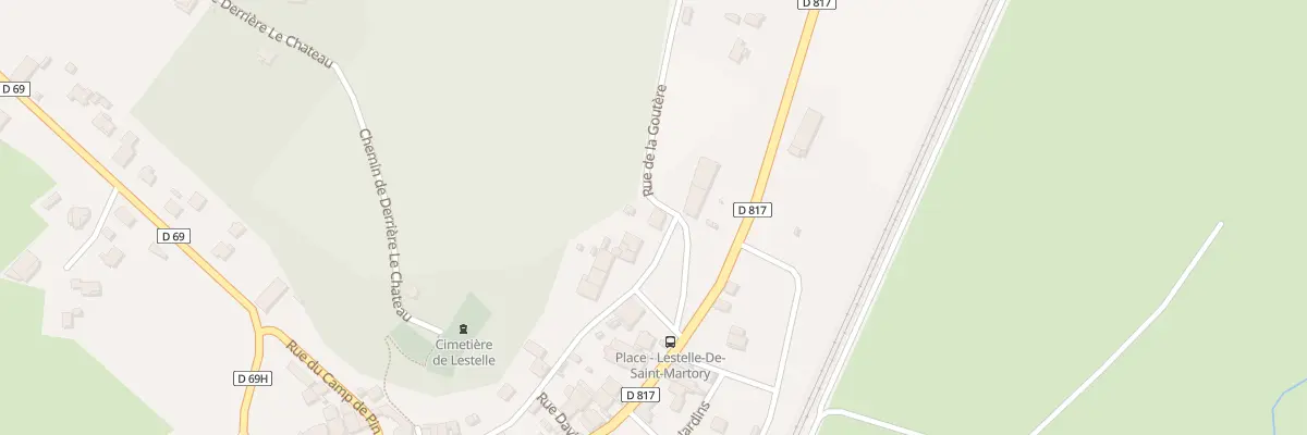Plan du 2 Rue du Fond de la Côte à Lestelle-de-Saint-Martory