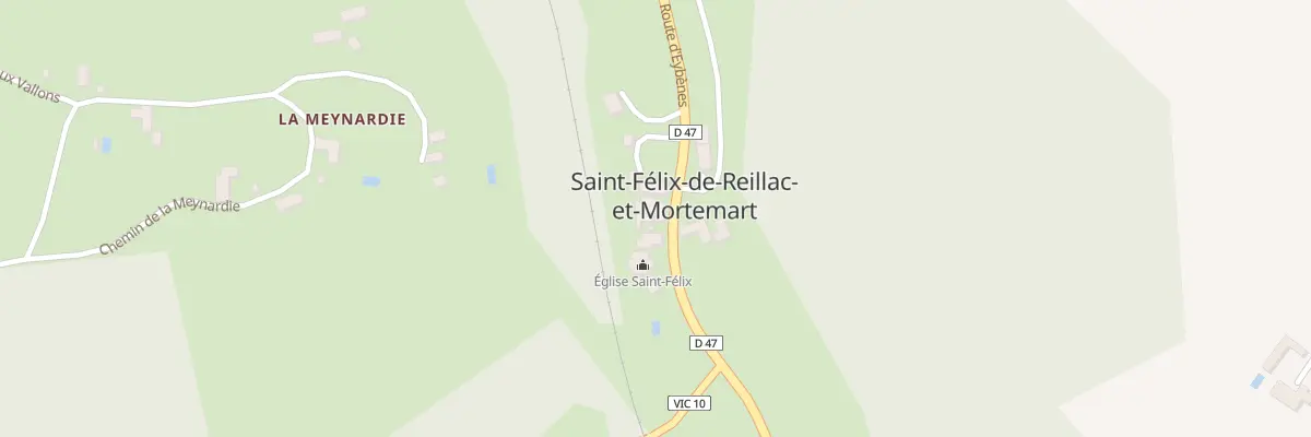 Plan du 2009 Rte d’Eybènes à Saint-Félix-de-Reillac-et-Mortemart