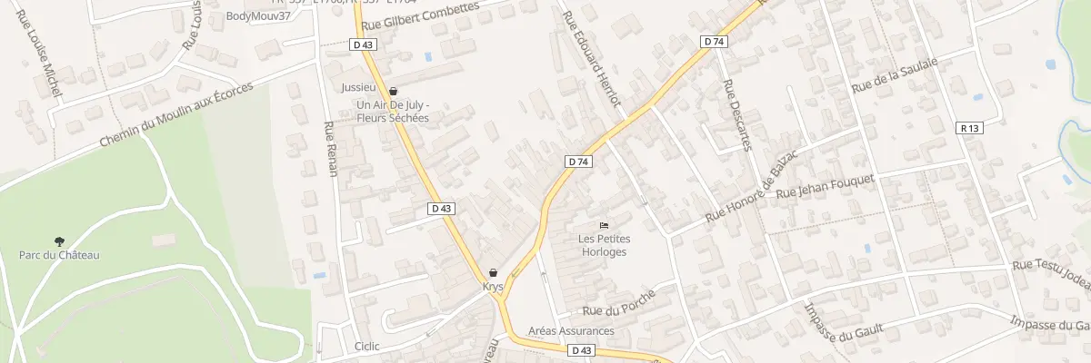 Plan du 1 Rue Voltaire à Château-Renault