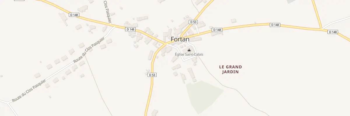Plan du 1 Pl de l’Eglise à Fortan